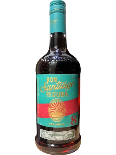 [SAN-RON-8AÑ-70CL] SANTIAGO DE CUBA - RON AÑEJO 8 AÑOS - 70CL