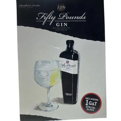 [50P-GIN-PAC-70CL] FIFTY POUNDS GIN PACK 