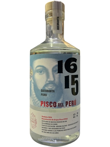 [PIS-PER-1615-70CL] PISCO DEL PERU QUEBRANTA 1615 70CL
